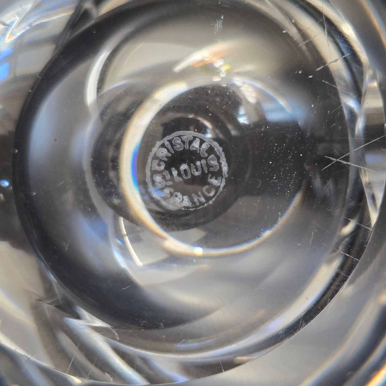 Vintage 1960s Saint Louis Crystal Glass Ashtray & Pestle 60s 1960s Retro photo vintage