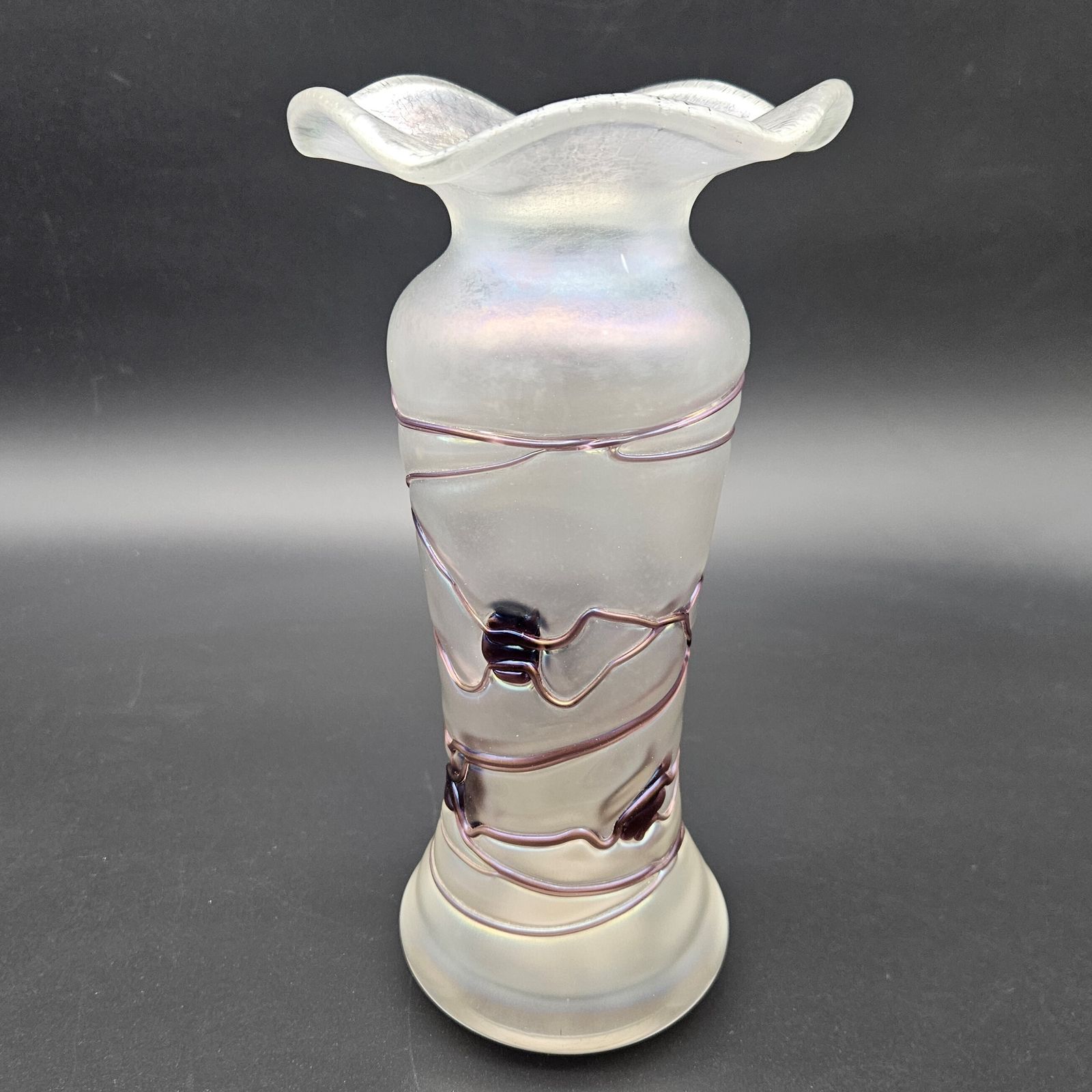Art Nouveau Glass Vase Freiherr Von Poschinger. 1920   1930
