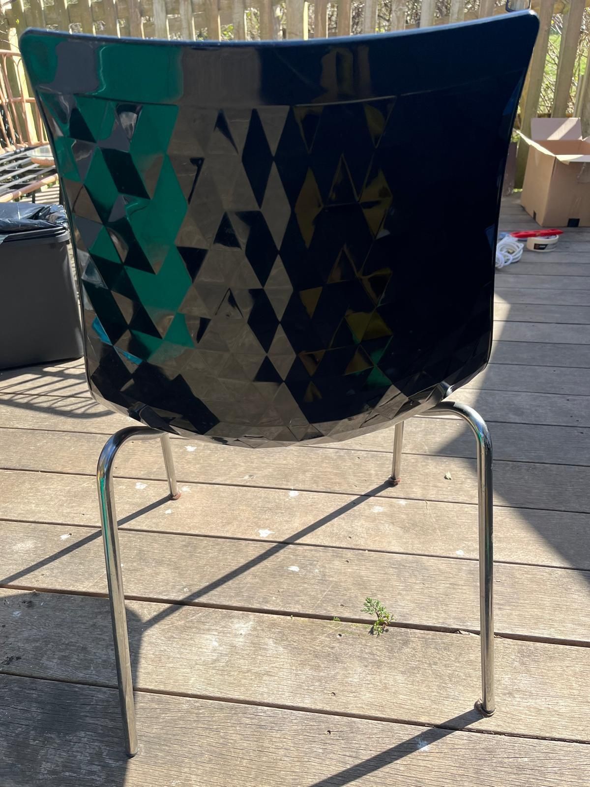 6 Calligaris Ice Chairs In Black photo Furniture
