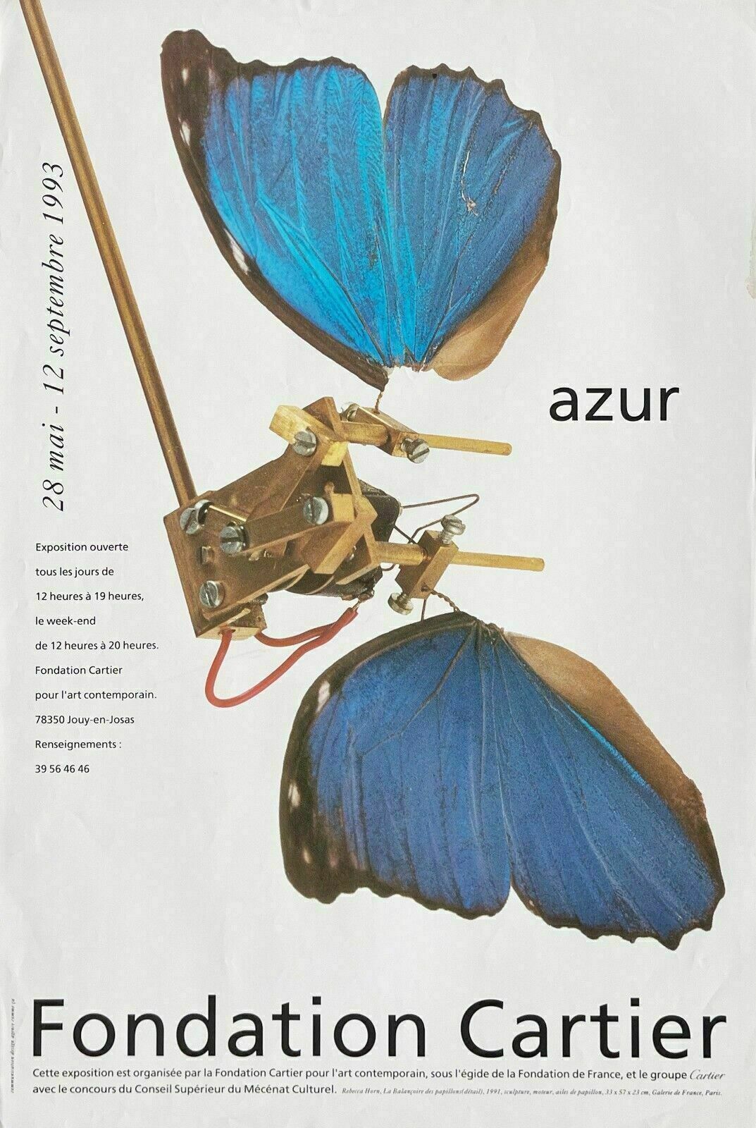Rebecca Horn Fondation Cartier Exhibition Poster Paris 1993