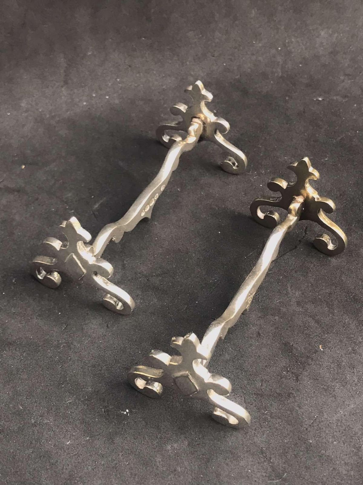 Knife Rests Large For Table Cutlery Holders Antique English Silver Plated Metal Dinner Table Holiday Elegant Set Of 2 Gift For Couple photo vintage