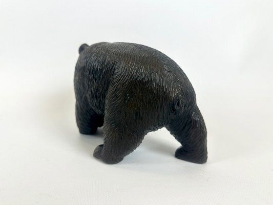 Japanes Bear With Cub Wooden Carved Ainu Figurine, 1900s photo 339.0