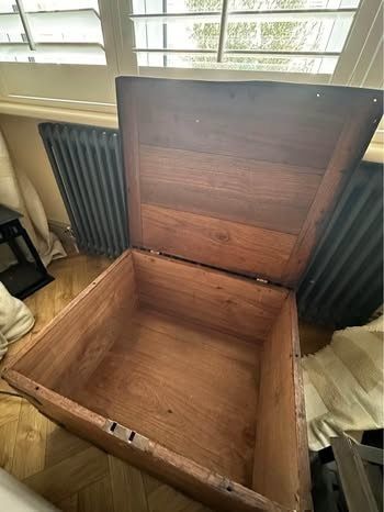Antique Wooden Chest  Coffee Table photo for sale