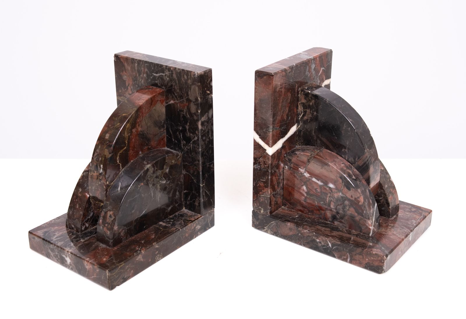 photo for sale 5 Piece Art Deco Griotte Marble Desk Set 1930s