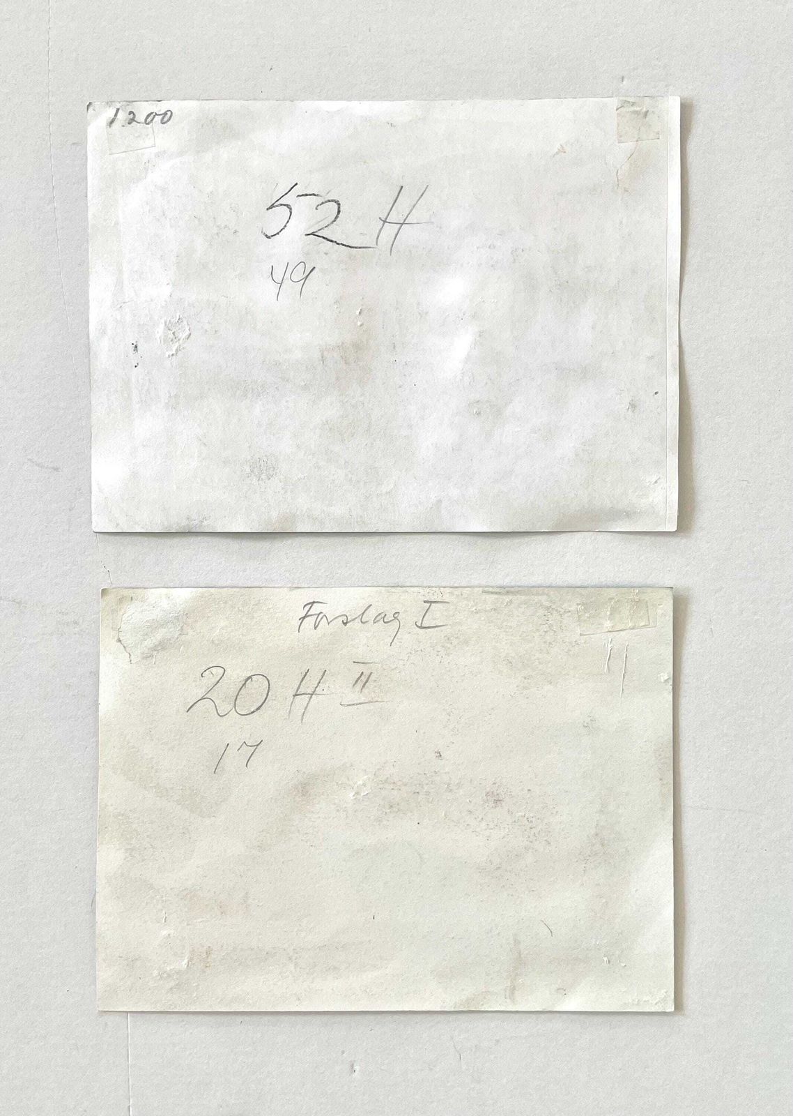 photo for sale Vintage Danish Original Set Of Two Small Drawings From The 2000s By Po Hansen (1927 2020) With Motive From Faroe Islands