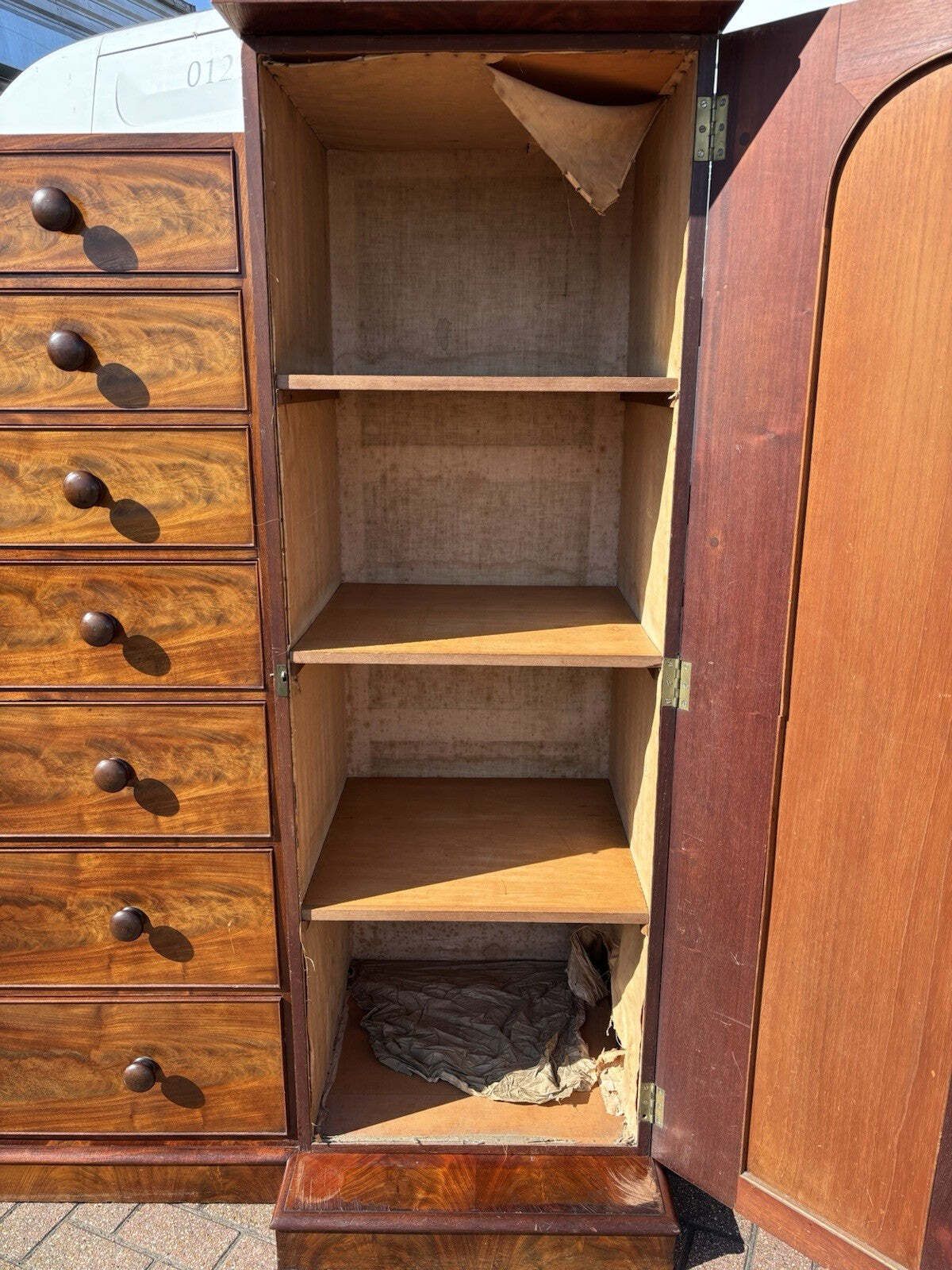 photo for sale William IV Mahogany Compactum, Large Chest Of Drawers And 2 Cupboards. Superb