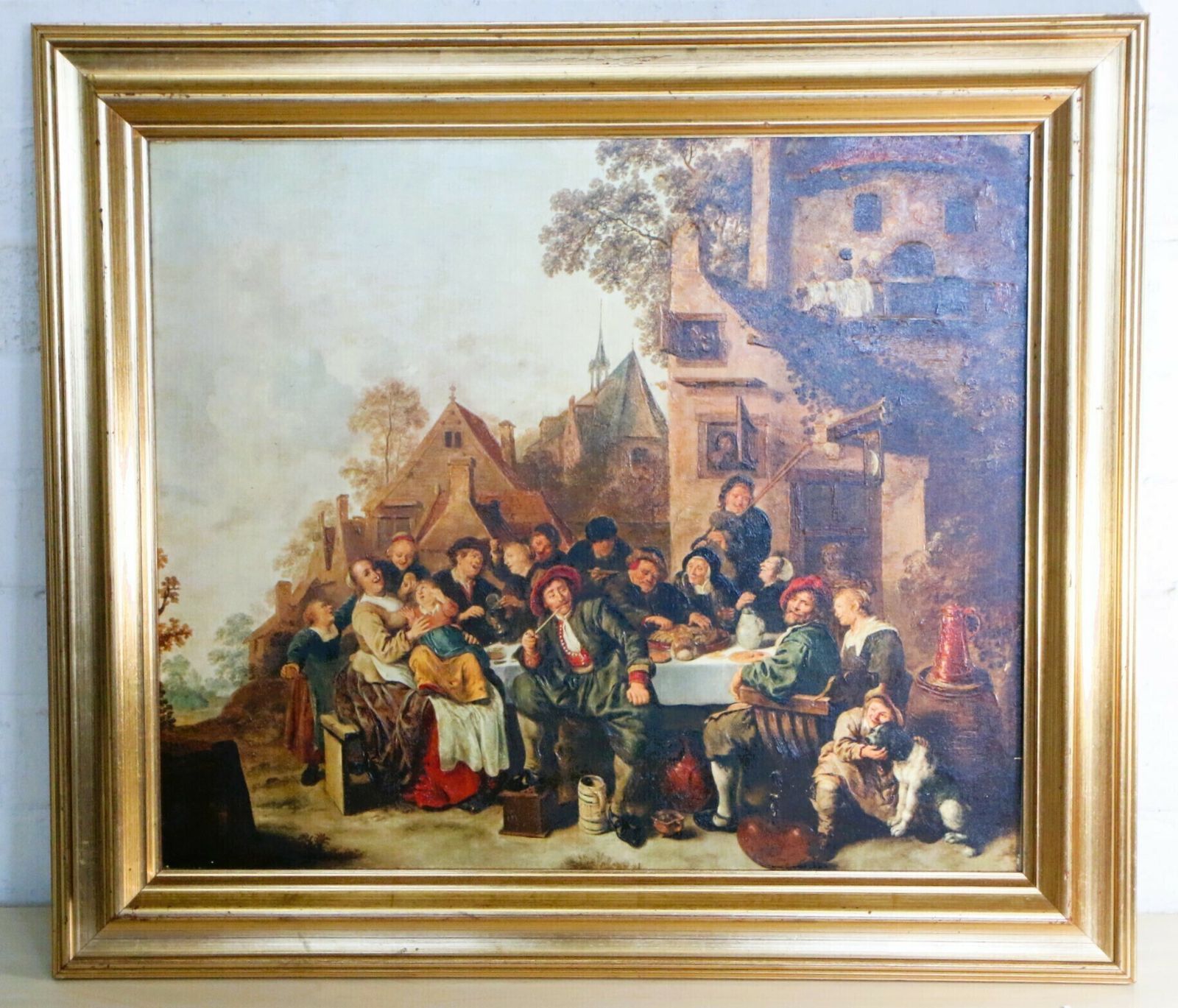 Vintage Art Painted Art Print Jan Miense Molenaer Tavern Of The Crescent Moon