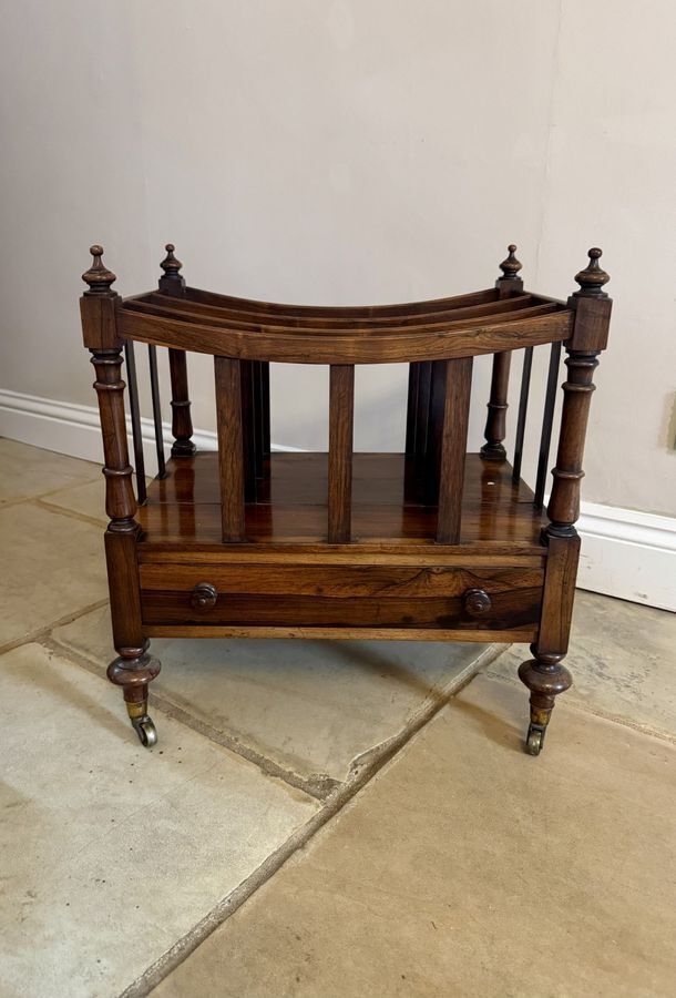 Quality Antique George III Rosewood Freestanding Canterbury photo 895.0