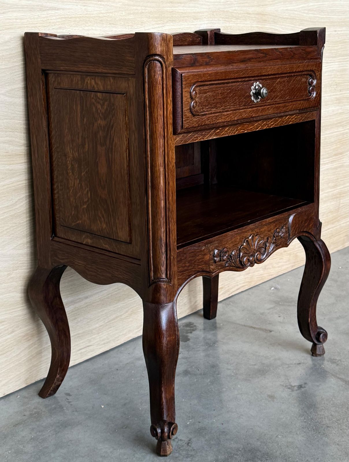 Louis XVI Style Nightstands With Drawers And Cabriole Legs, 1960s, Set Of 2 photo 2426.0