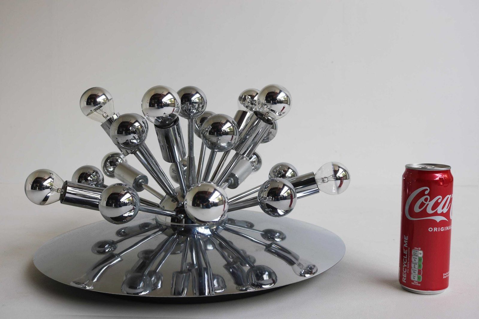 Sputnik Space Age Ceiling Lamp Or Wall Sconce By Gaetano Sciolari For Boulanger, Italy 60's Chromed Atomic Vintage Flush Mount photo vintage