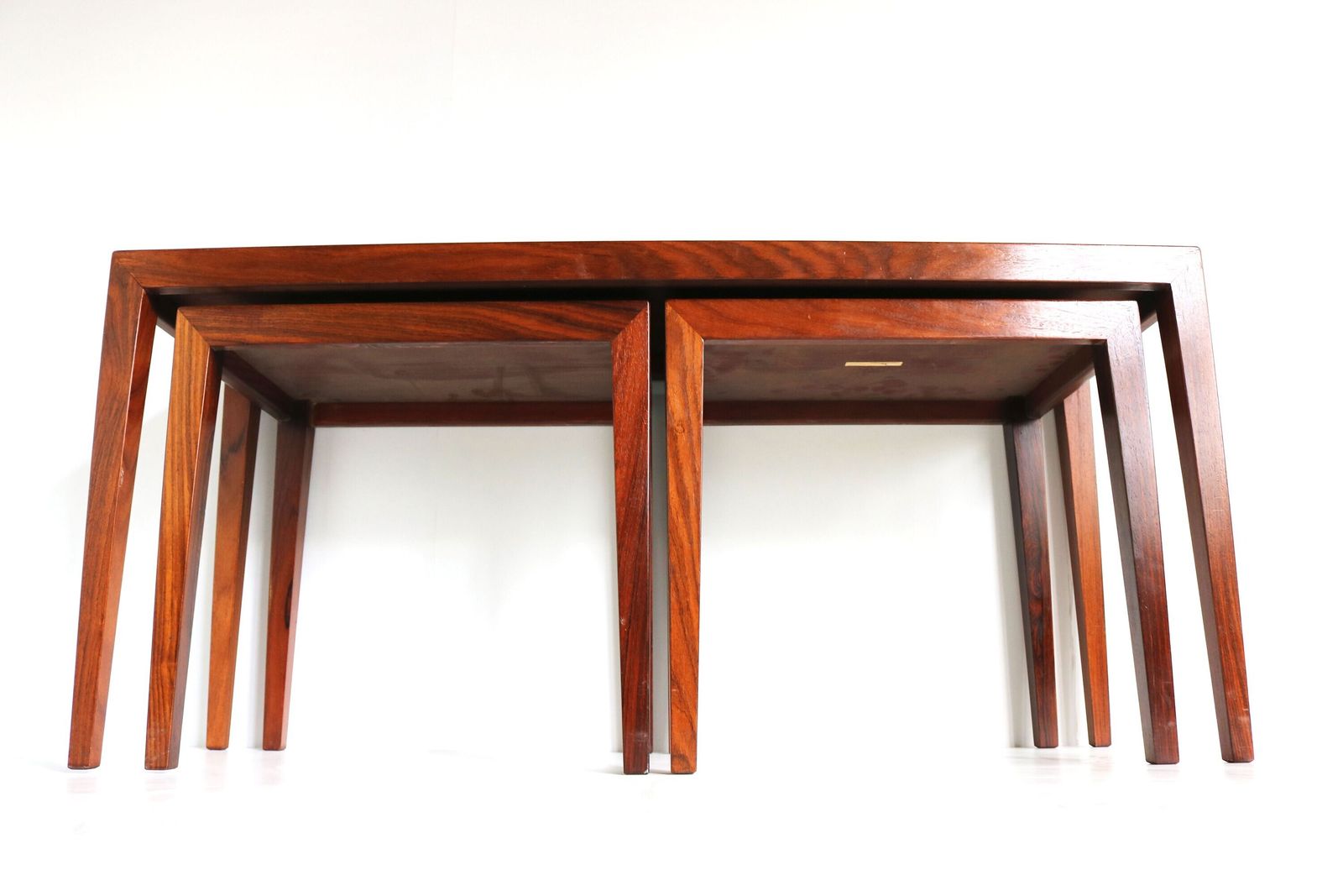photo for sale Severin Hansen Design For Bovenkamp Midcentury Modern 3 Set Coffee/Sidetables Nesting Tables Additional Tables 1960