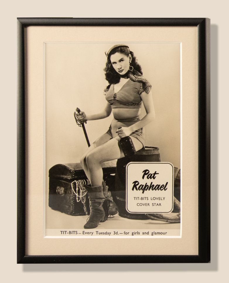 Framed 1950s Pin Up Girl Cover Star Photographs – Set Of 7 photo for sale