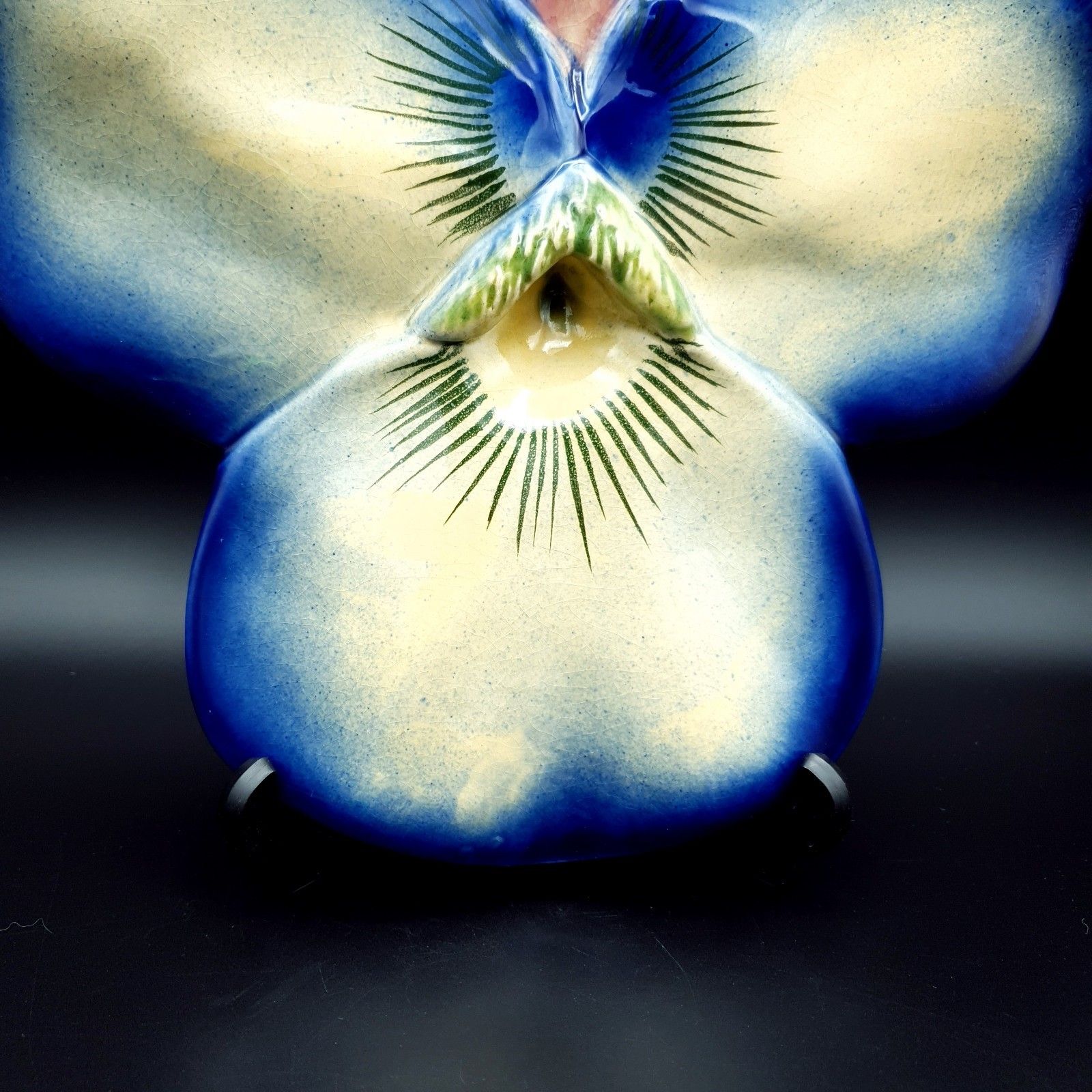 Home Decor Olfaire Flower Orchid Vase Large Wall Pocket Majolica Portugal Retro Very Rare photo