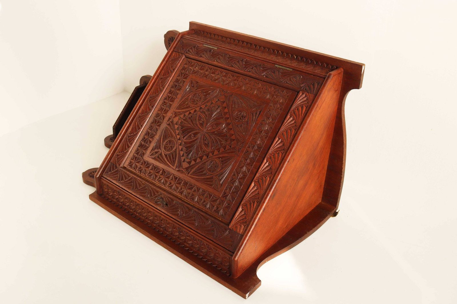 Antique Dutch Provincial Chip Carved Wood Carved Corner Cabinet Medicine Bathroom Kitchen Cabinet Small Wall Cabinet Key Cabinet 1920 photo vintage