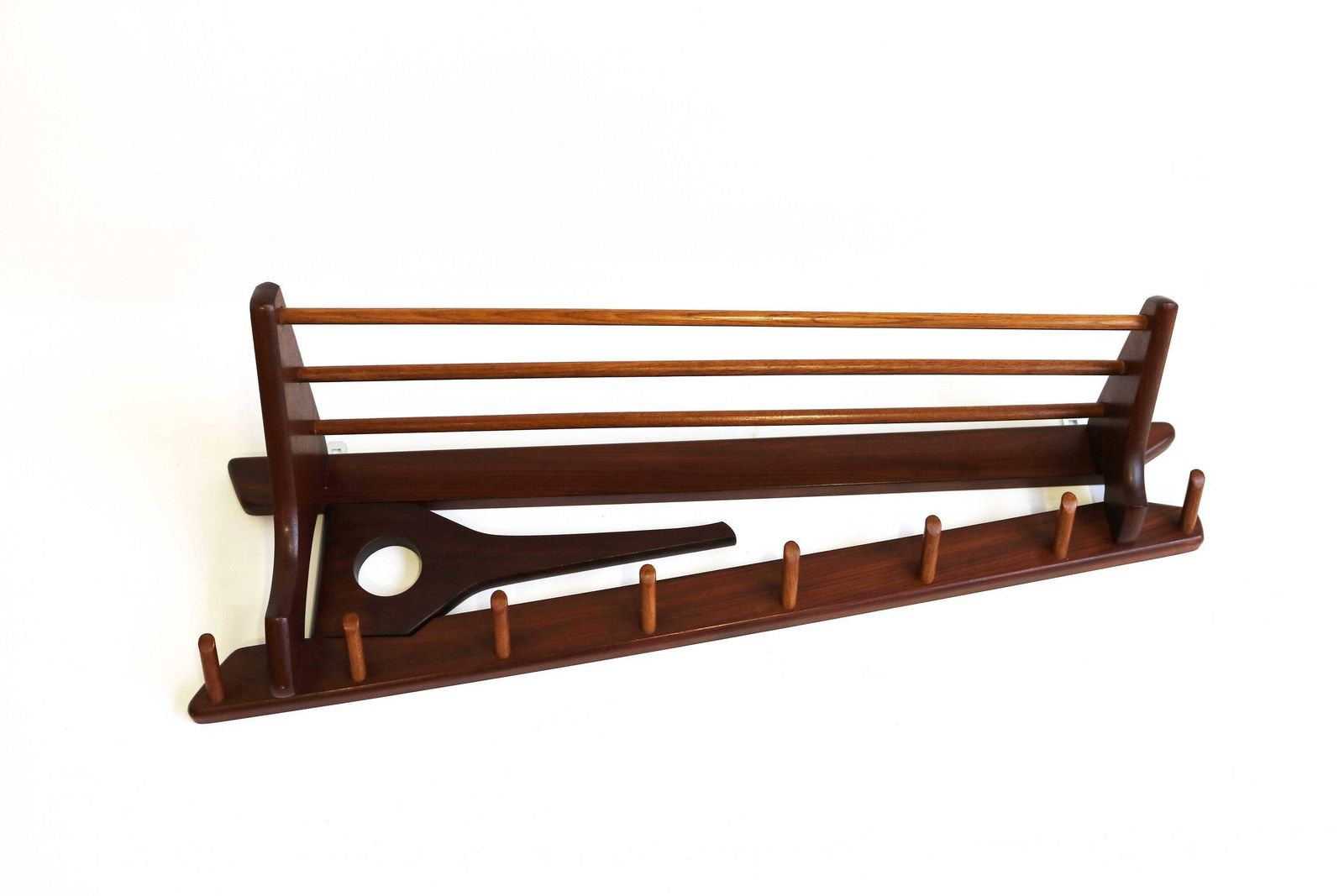 Midcentury Design Solid Teak Wardrobe Entryway Shelf Coatrack Hatrack Hall Rack Coathanger Coat Stand Dutch Design Electrimeufa 60s Retro