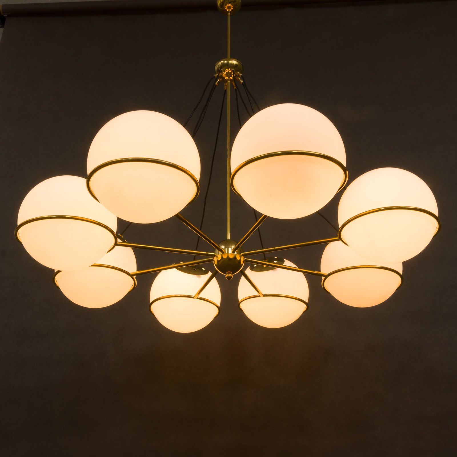 Gino Sarfatti Style Italian Chandelier photo vinterior