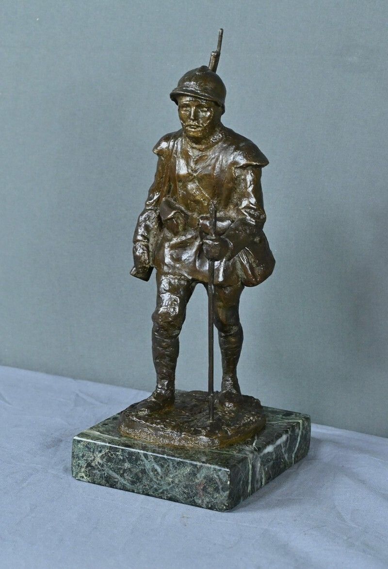 Bronze “Souvenir Of Souchez” By R. Paris – Early 20th Century photo for sale