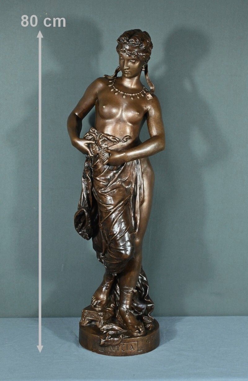 Important Bronze “Nycia” By Ch. Le Bourg – 2nd Part Of The 19th Century
