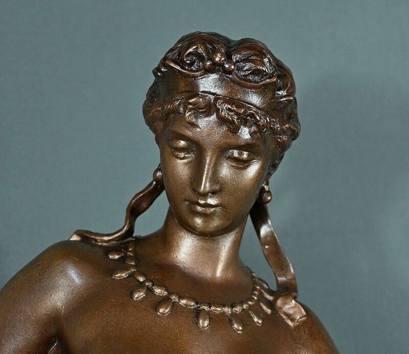 Important Bronze “Nycia” By Ch. Le Bourg – 2nd Part Of The 19th Century photo Art