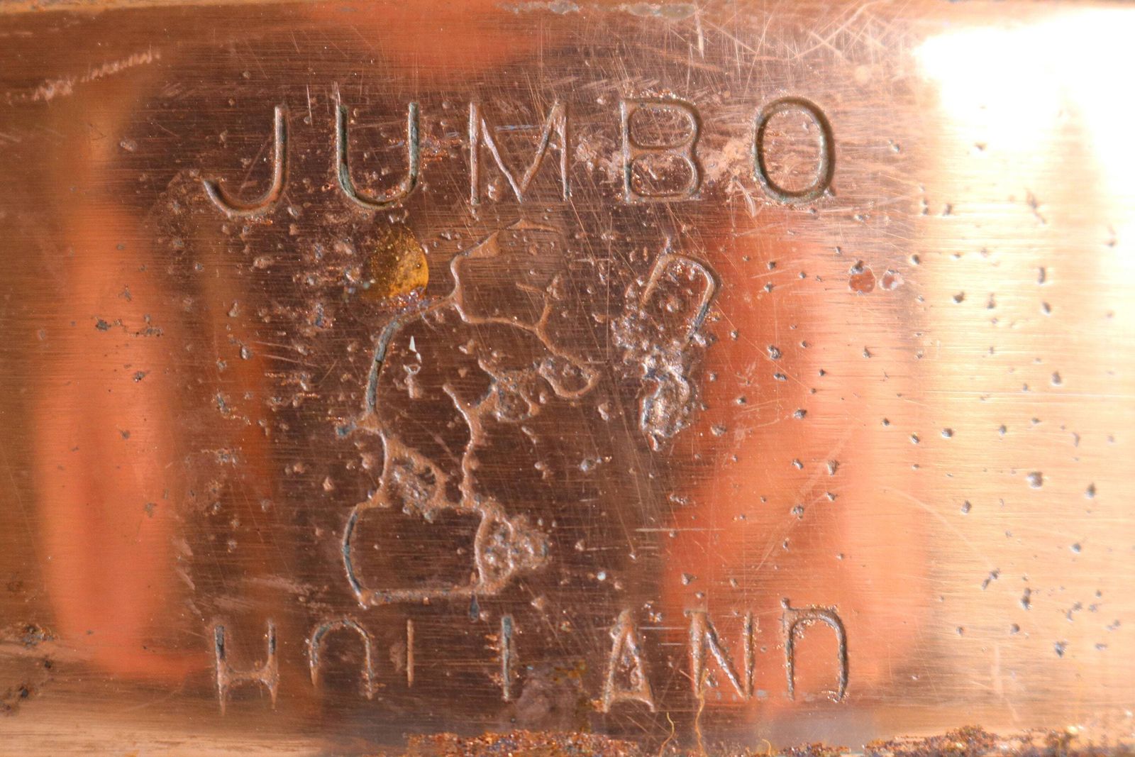 Antieke Nederlandse Koper Vergulde Melkbus Jumbo Holland Nummer 600 Paraplubak 1880–1900 Boerenland Stijl Melkcontainer photo vintage