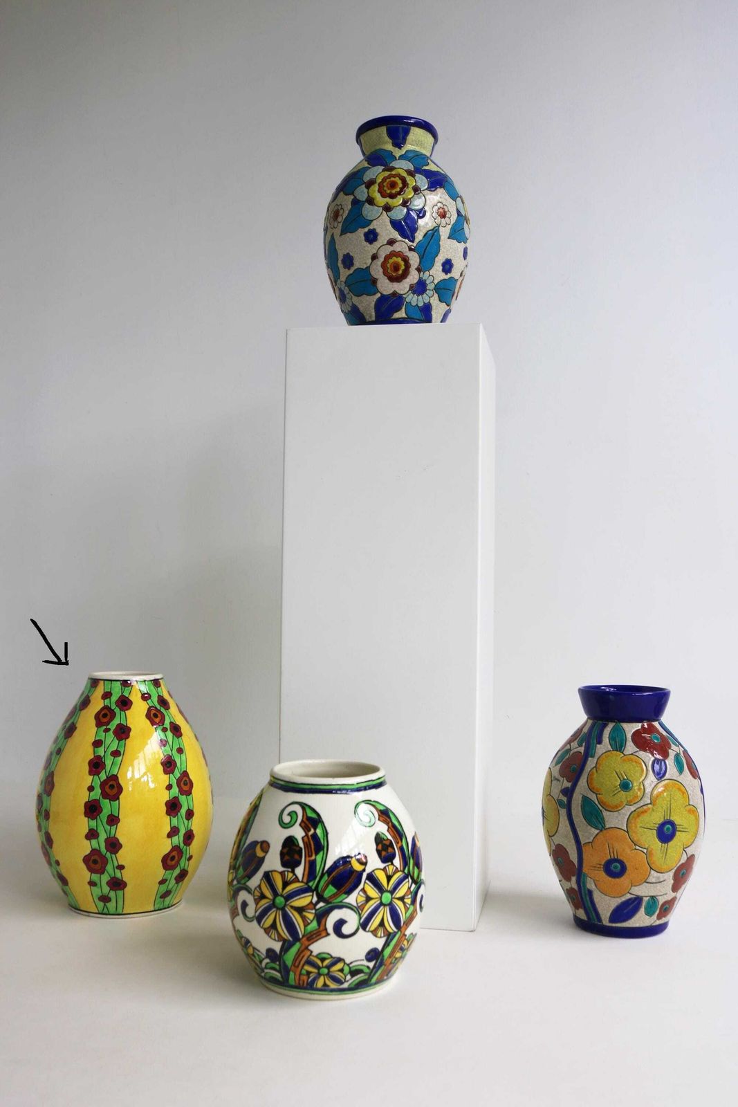 photo for sale Art Deco Vase By Charles Catteau For Boch Freres Keramis Model ''Olga D.788'' , Belgium Ca. 1925 1930