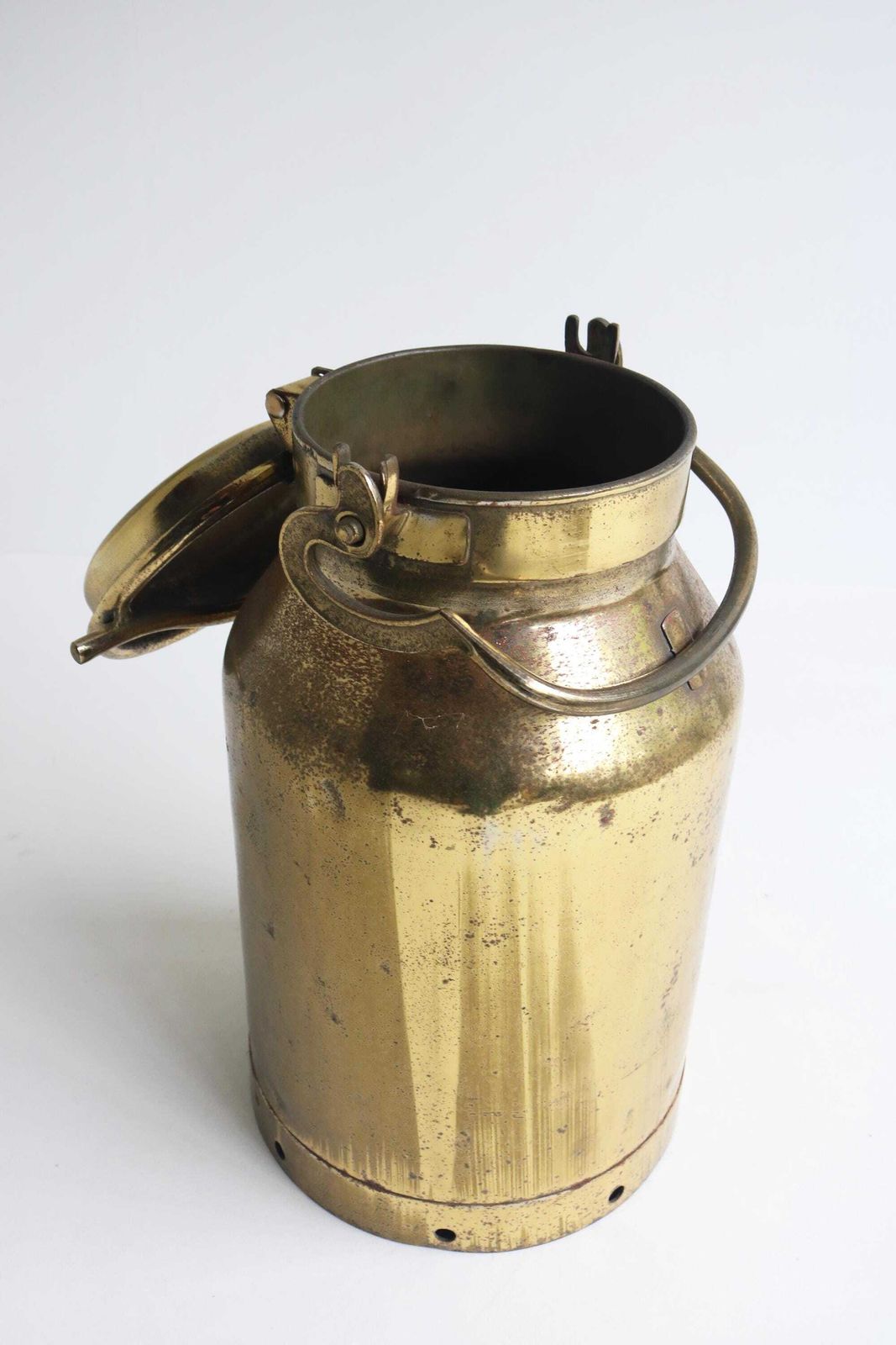 Antique Belgium Milk Jar Umbrella Stand Holder Copper 1880 Country Style Authentic Can Farm Late 19th Century Milk Container photo Home Decor
