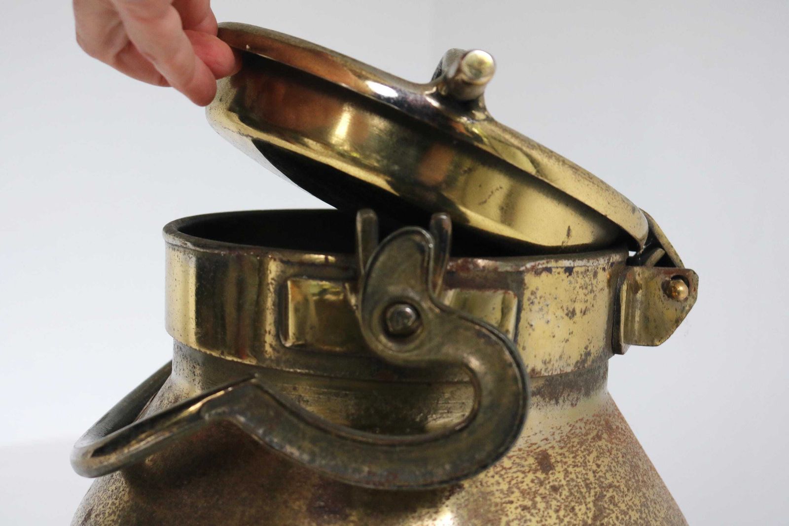 Antique Belgium Milk Jar Umbrella Stand Holder Copper 1880 Country Style Authentic Can Farm Late 19th Century Milk Container photo 481.0