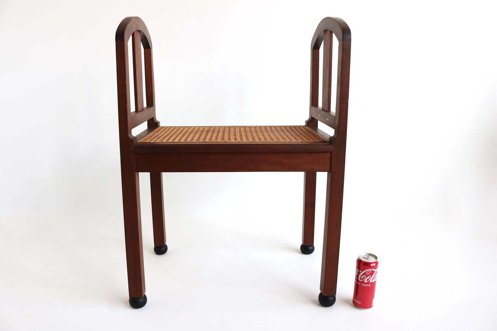 photo for sale Antique Art Deco Hallway Stool In Amsterdamse School Style Dutch Design Piano Stool 1920 1930's Vintage Vanity Foyer Window Bench Ottoman