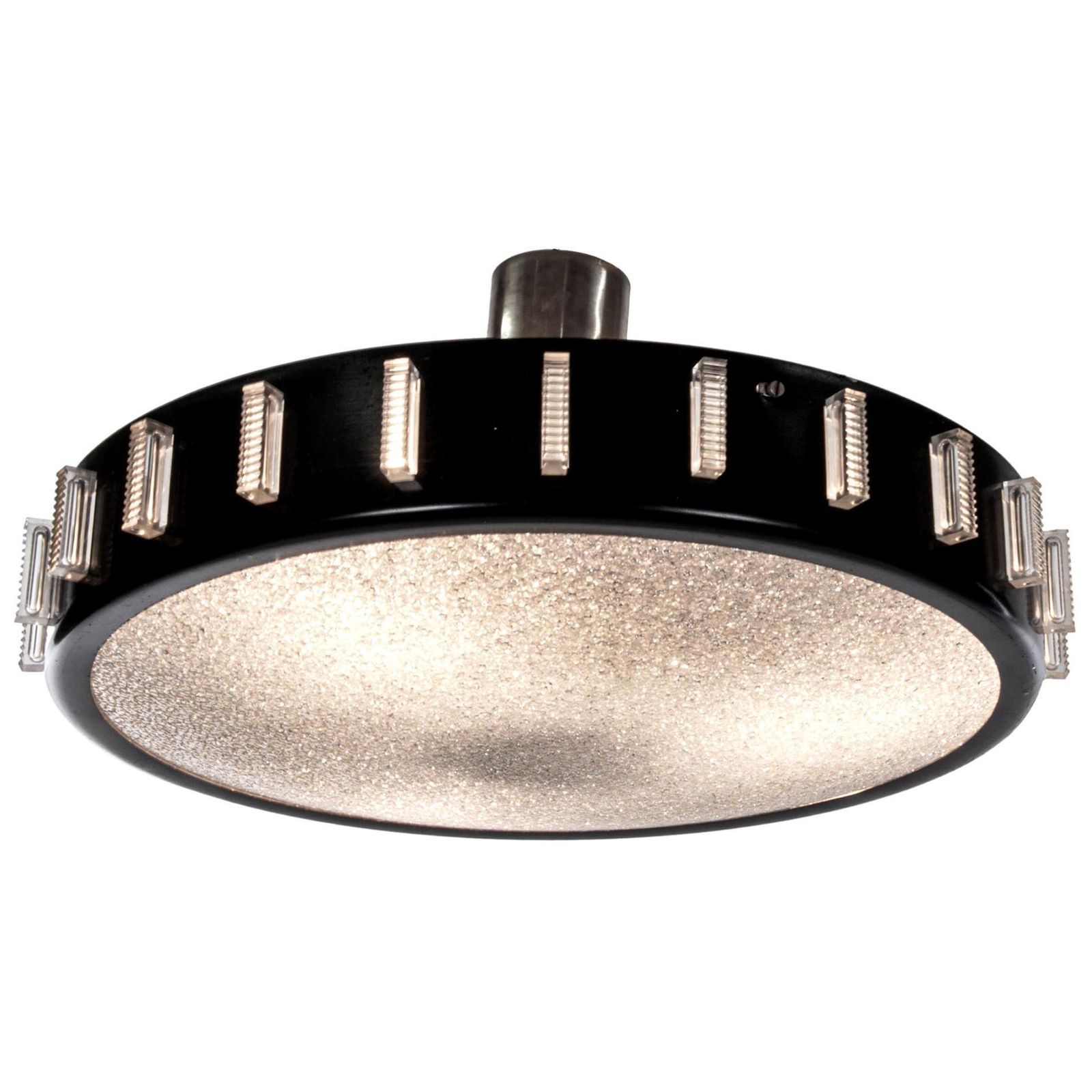 1950 Italy Drum Flush Mount Chandelier In The Manner Of Stilnovo