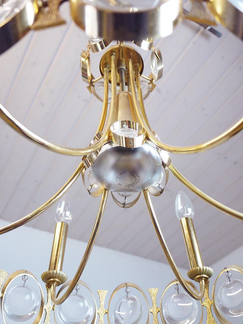 photo furniture Lobmeyr Chandelier Crystal Glass & Gilt Brass, Austria, Vienna, 1960s