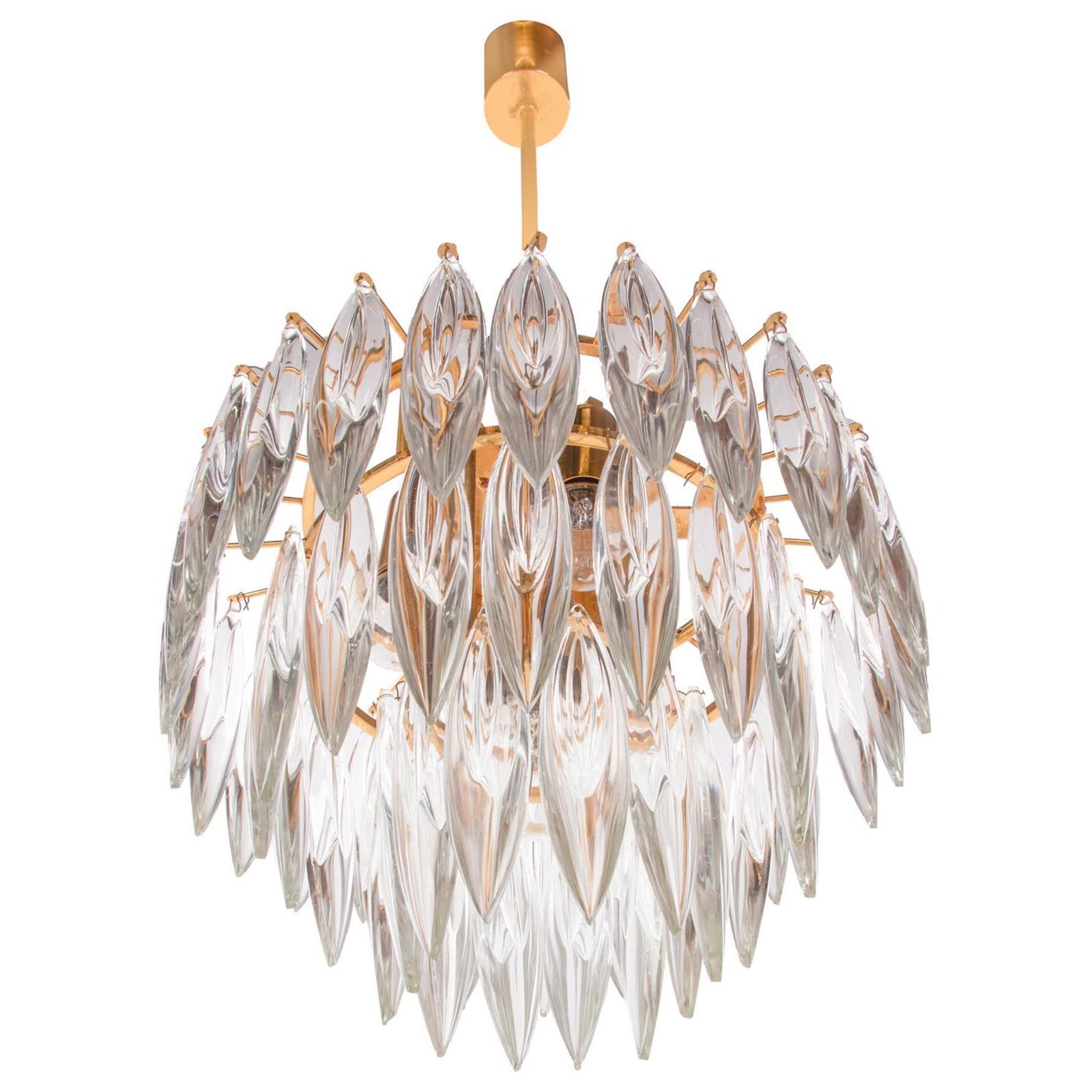 1960 Vienna Bakalowits & Sons Chandelier Crystal & Gold Plated