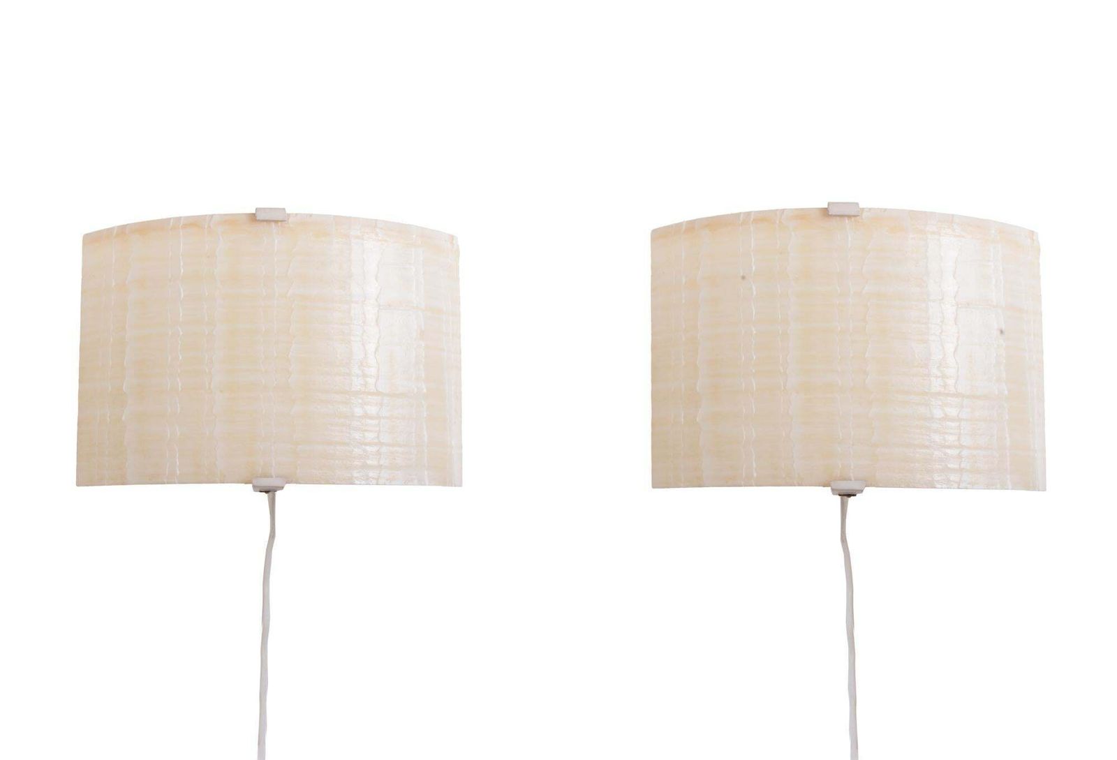 Mid Century Minimalist Honeycomb Fiberglass Wall Sconce, Set Of 2 photo furniture