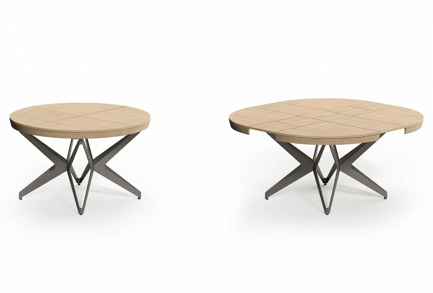 Furl   Big Round Extending Table   4 10 Seater   Tobacco Oak photo buy