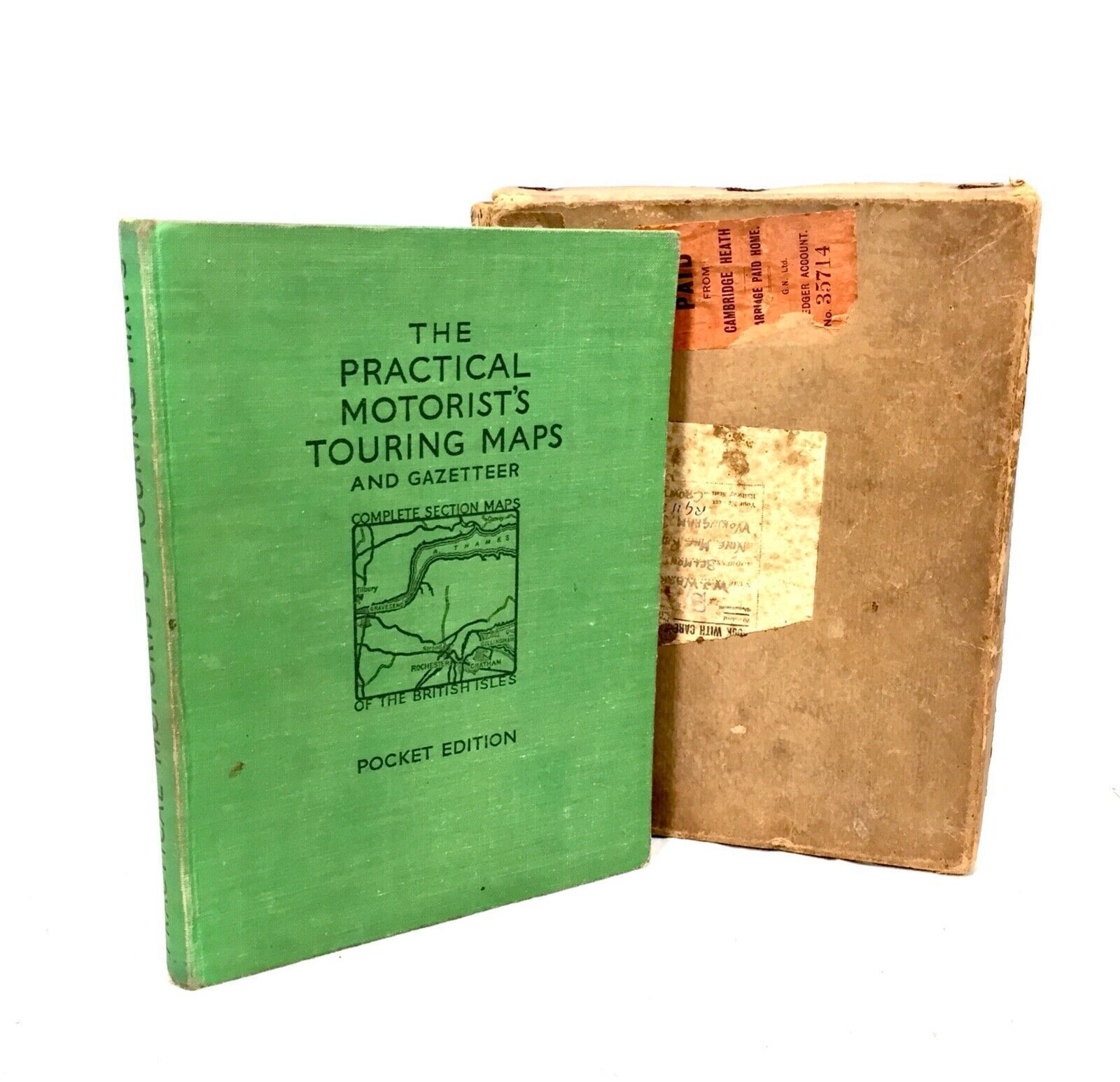 Antique 1930s The Practical Motorist's Touring Maps & Gazettee / Boxed