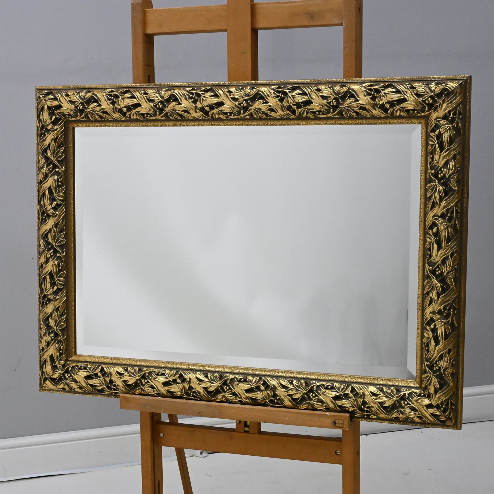 Large Gold Framed Bevelled Wall Mirror Heavy 93cm X 68cm Free Delivery photo buy