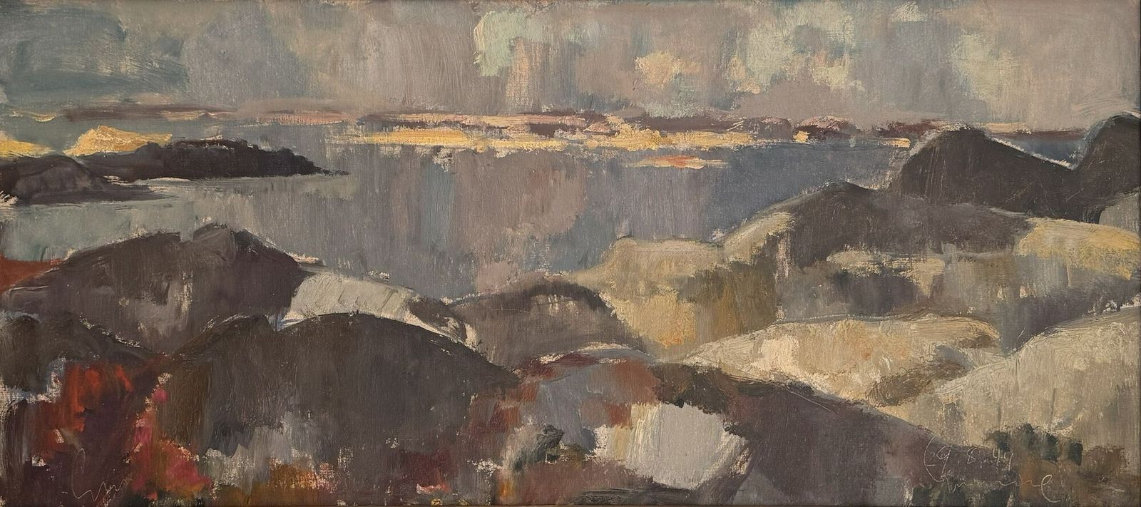 Carl Mikael Gunne (1927 2011) 'Coastal Landscape' photo furniture