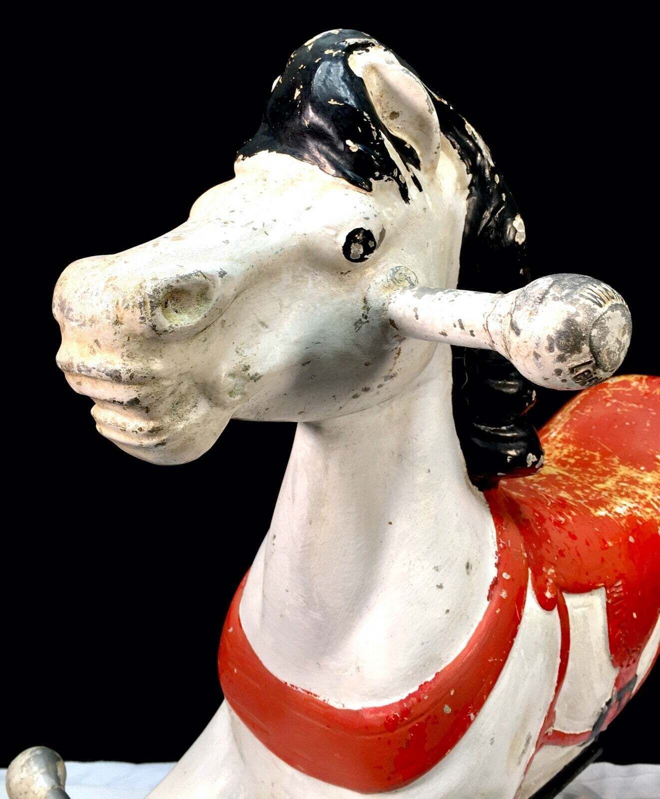 photo furniture Vintage 1980s Wicksteed Leisure Playground Childs Rocking Horse Salvaged Garden