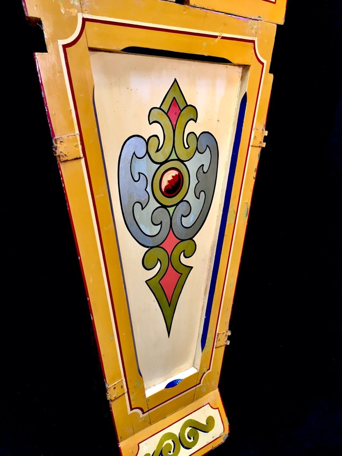 photo for sale Antique Early 20th Century Fairground Ride Decorative Panel Paint On Board Sign