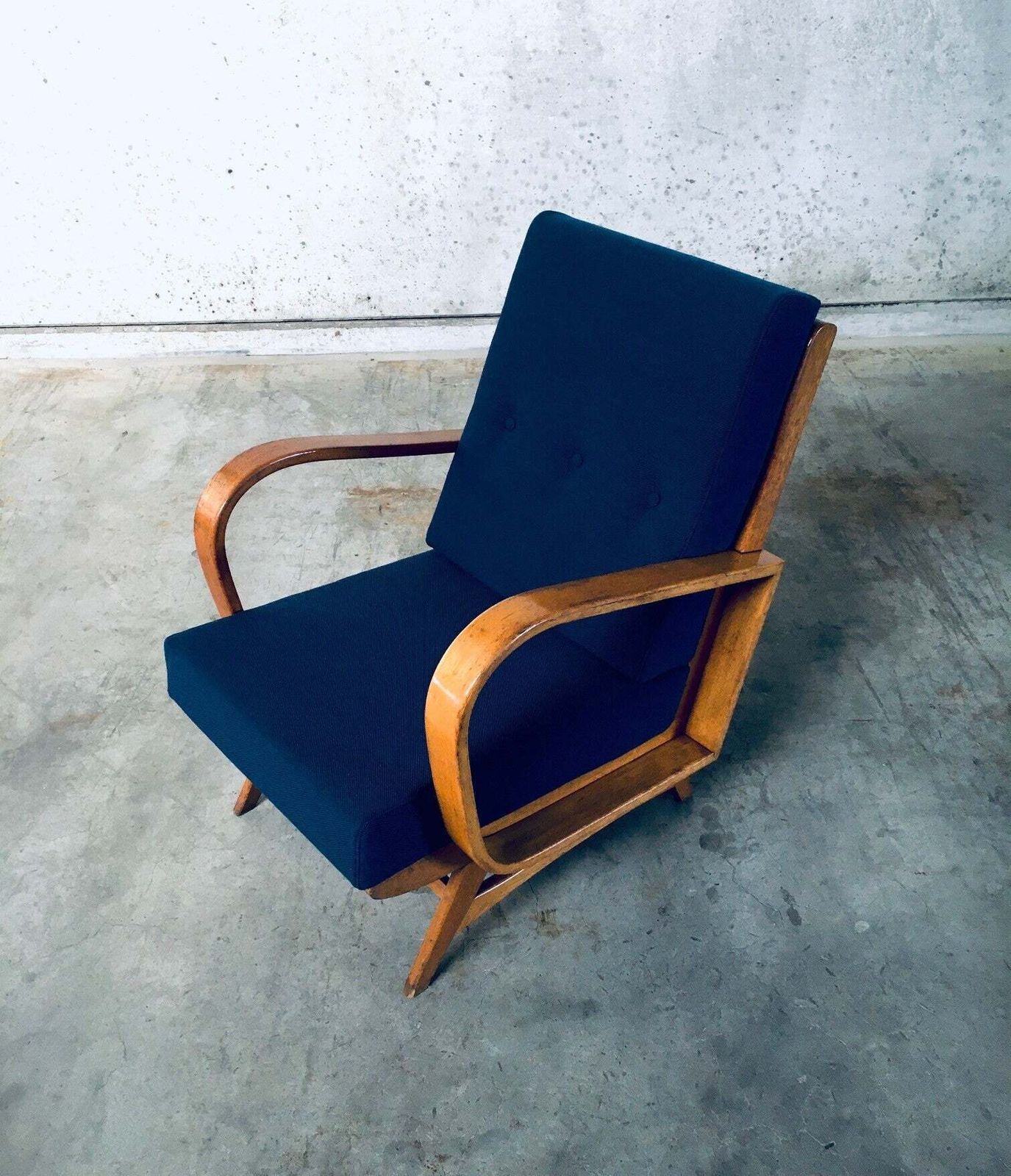 photo buy Midcentury Modern Design Bentwood Lounge Chairs, 1950's Belgium
