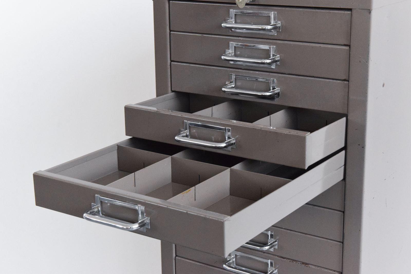 Industrial Grey 21 Drawer Metal Filing Cabinet By Stor photo buy