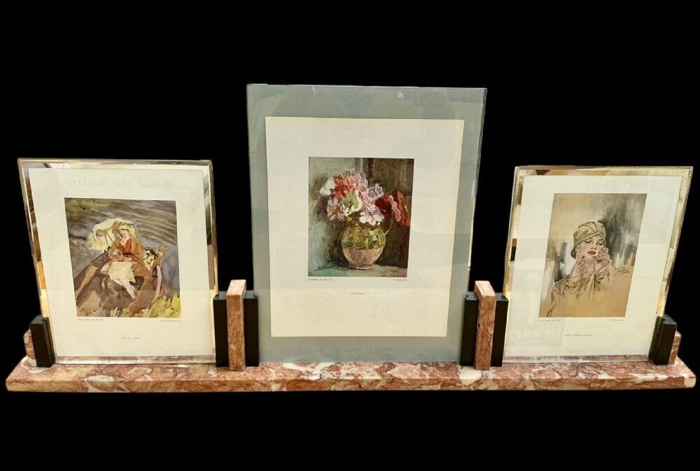 Art Deco Triptych Photo/Picture Frame