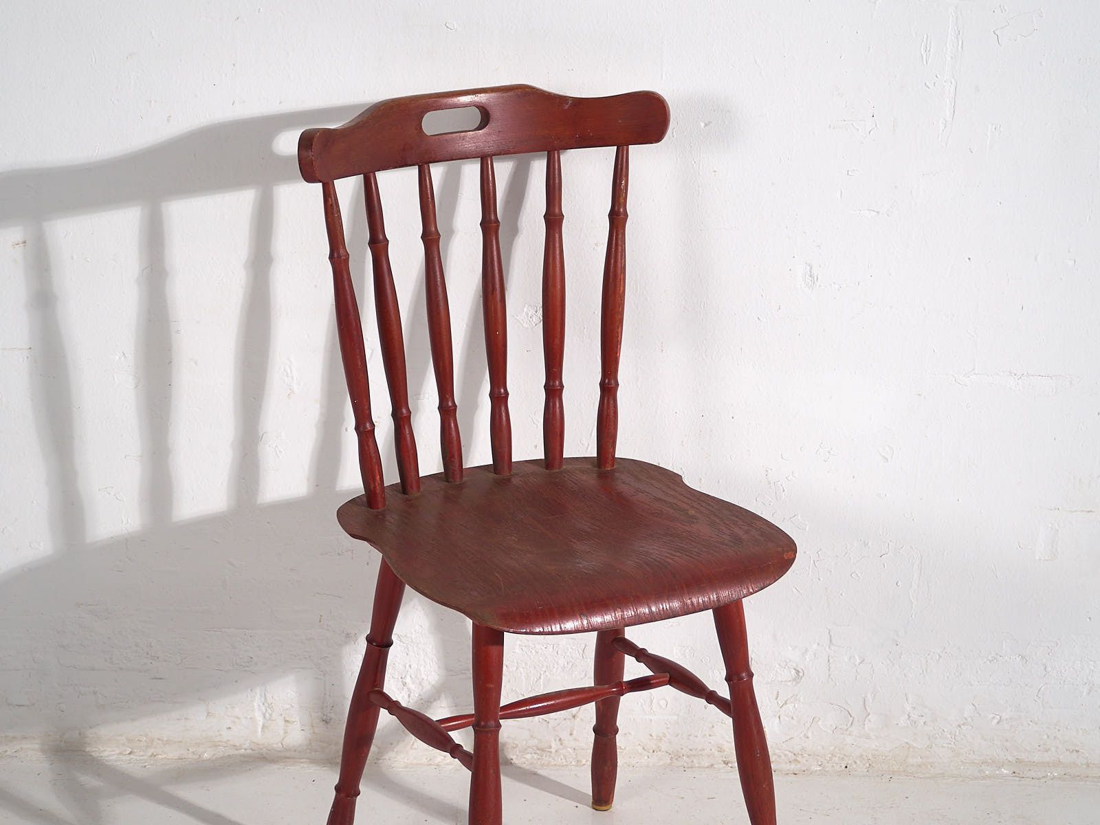 Antique Red Windsor Style Chair (C.1920) photo for sale
