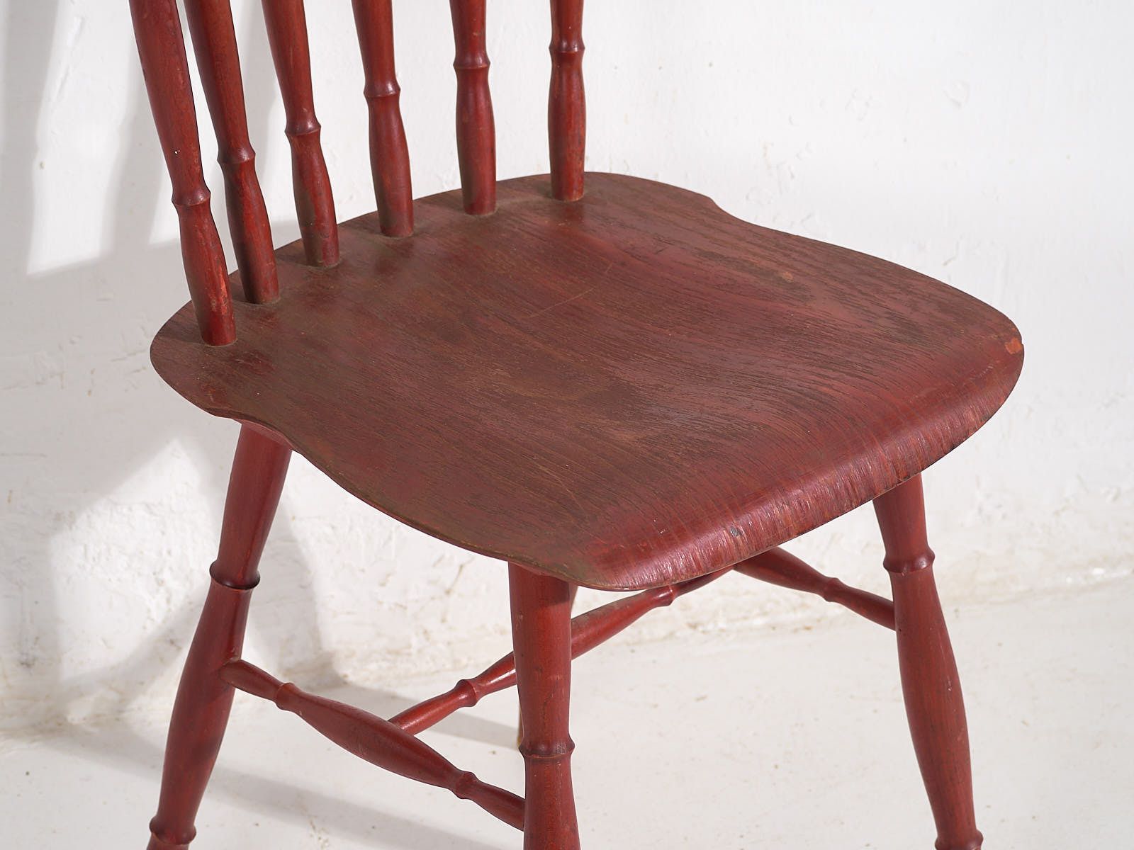 Antique Red Windsor Style Chair (C.1920) photo Furniture