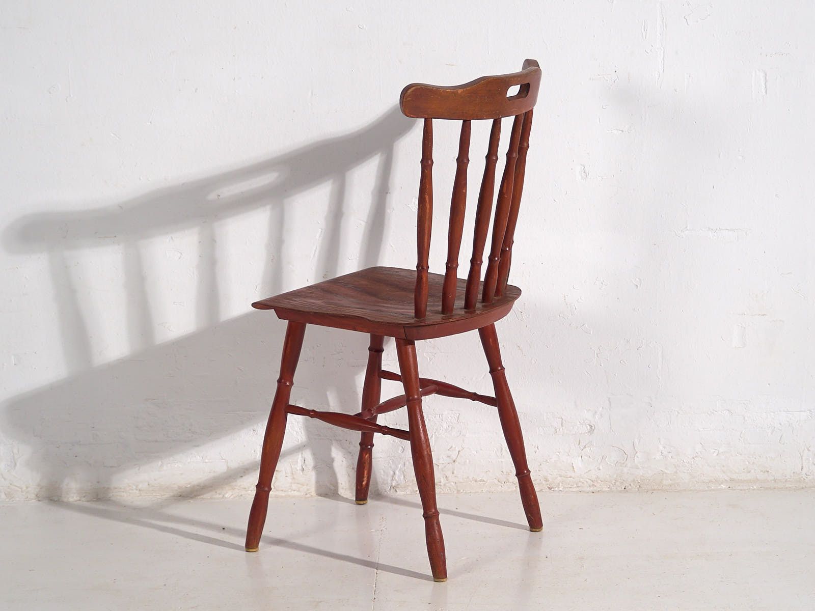 Antique Red Windsor Style Chair (C.1920) photo vintage