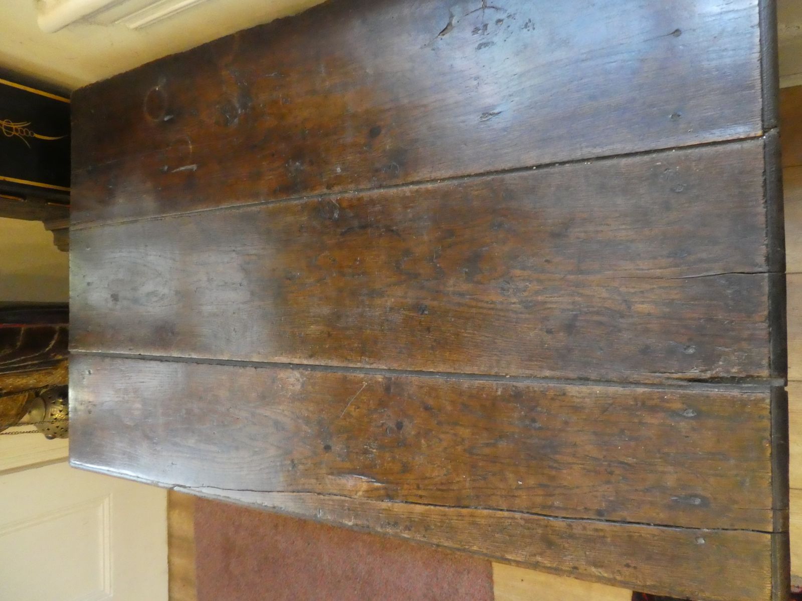 photo furniture Antique French Petrin Kneading Trough Dough Table 19th Century. "Pétrin De Boulanger"