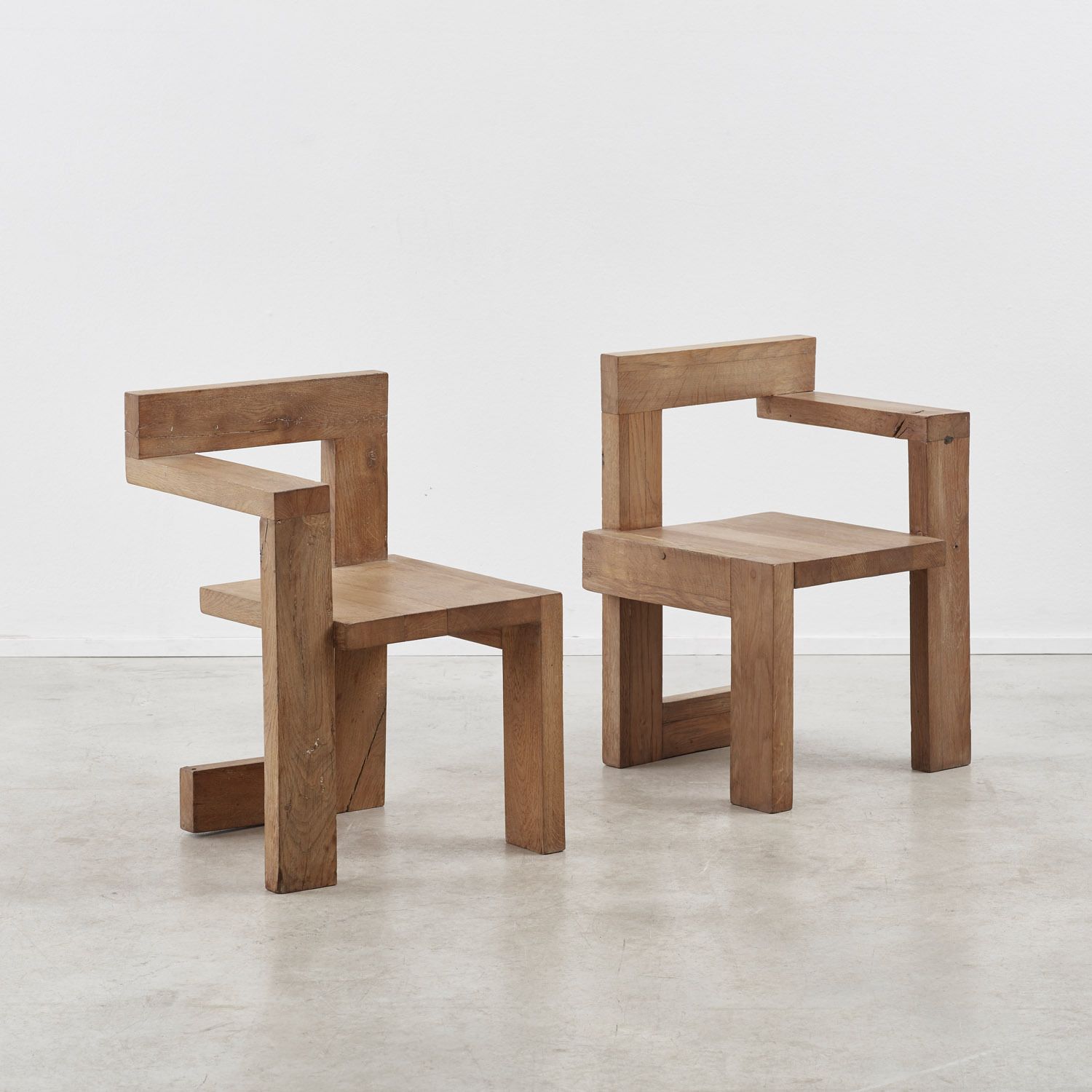 Pair Of Gerrit Rietveld Steltman Chairs Netherlands, 1963
