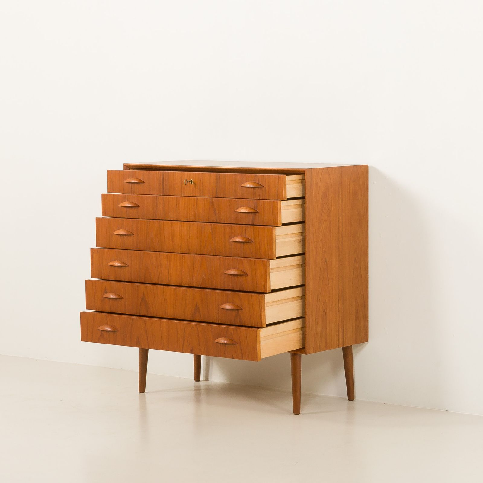 Scandinavian Teak Chest Of Drawers By Johannes Sorth For Nexo Mobelfabrik, Bornholm, 1960s photo Furniture