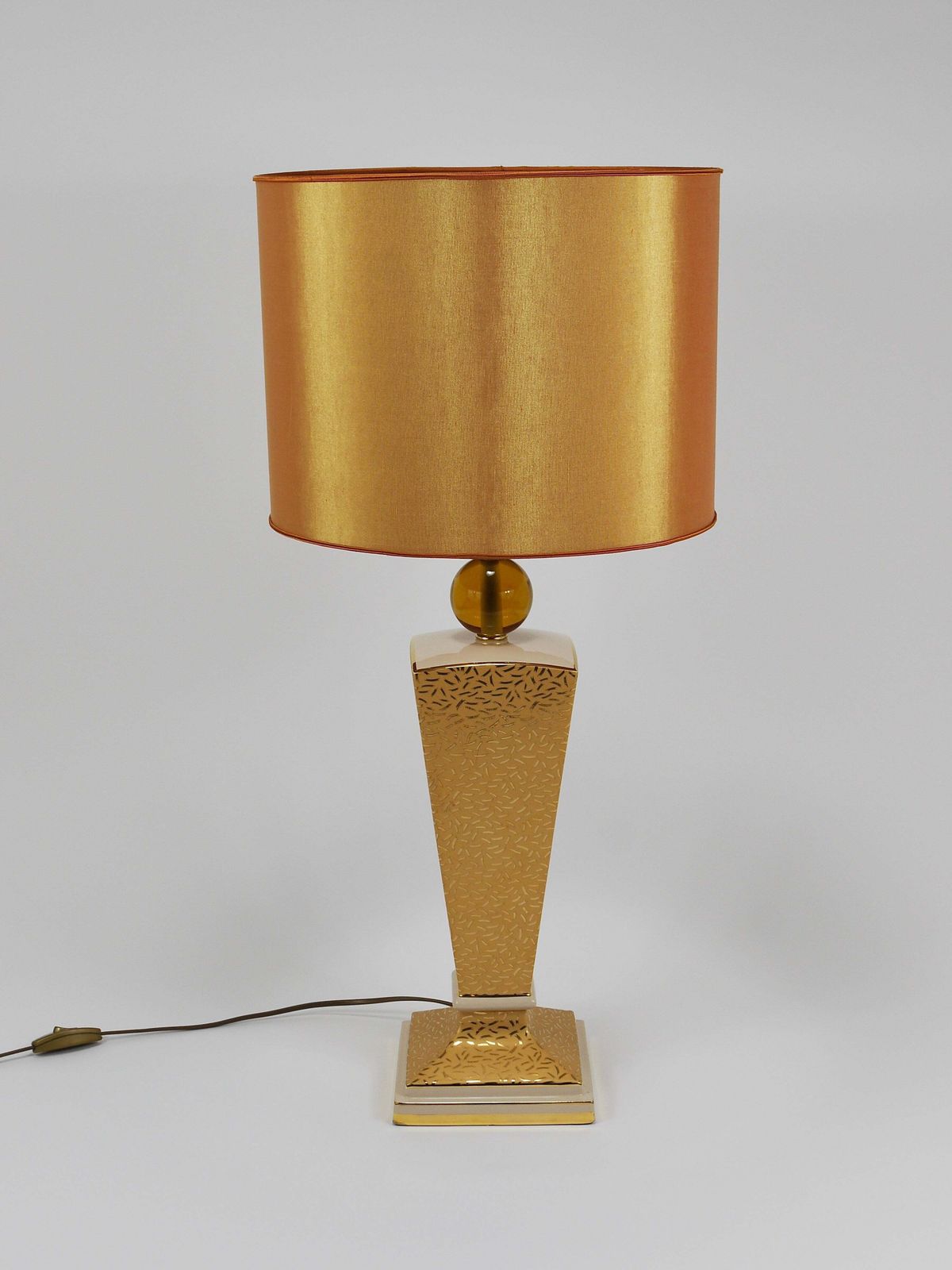 Post Modern Memphis & Art Deco Style Porcelain Table Or Side Lamp, Italy, 1980s