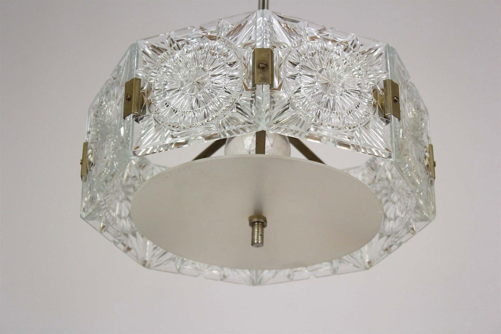 Vintage Sculptural Glass Pendant Lamp By Kamenický šenov, 1970s photo furniture