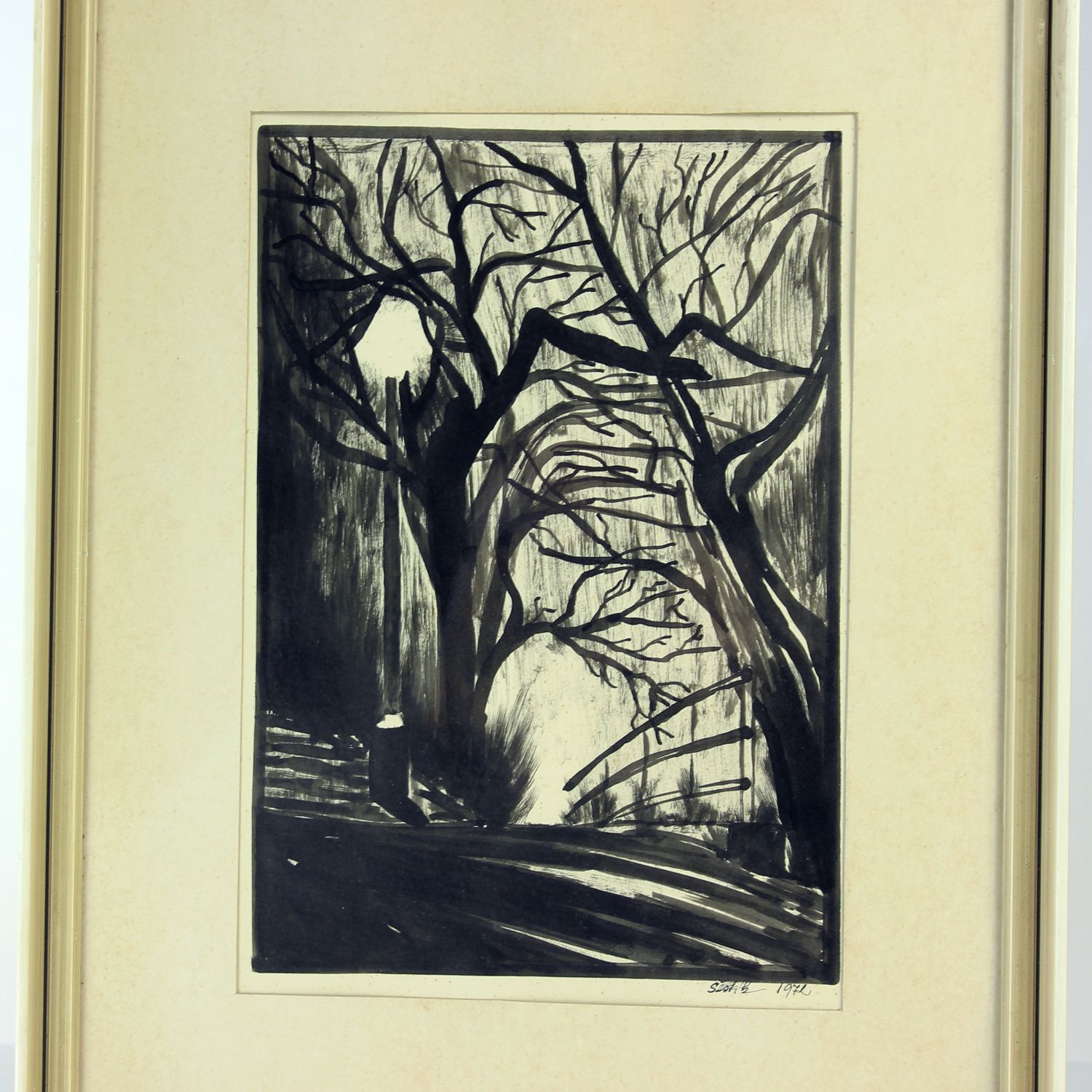 Set Of 2 Paintings On Paper, Signed Sestak 1972 photo furniture